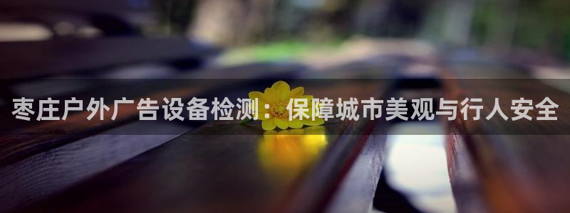 杏宇官方平台官网：枣庄户外广告设备检测：保障城市美观与行人安全