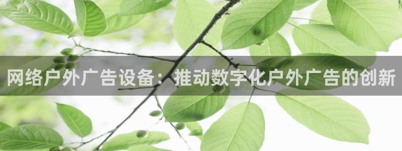 杏宇平台代理怎么样赚钱：网络户外广告设备：推动数字化户外广告的创新
