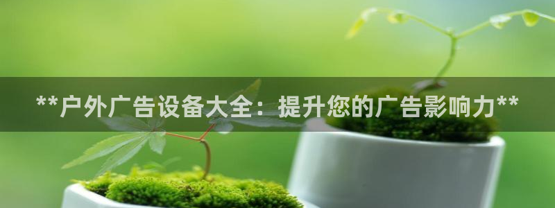 杏宇平台开户：**户外广告设备大全：提升您的广告影响力**