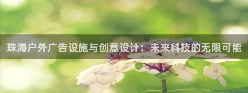 杏宇平台好吗：珠海户外广告设施与创意设计：未来科技的无限可能