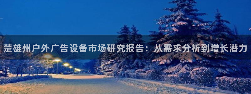 杏宇平台代理多少钱一次：楚雄州户外广告设备市场研究报告：从需求分析到增长潜力