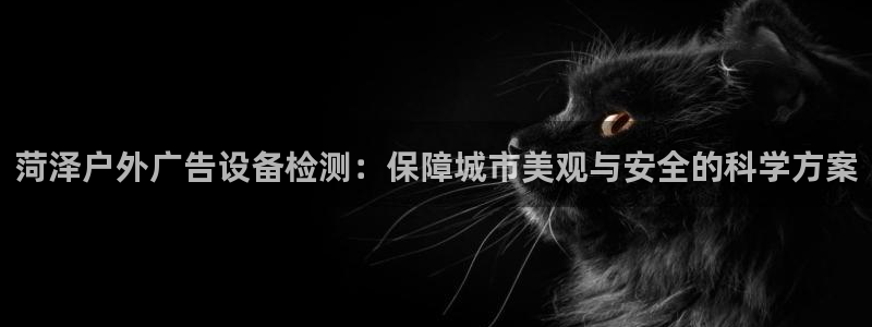杏宇平台招商怎么样：菏泽户外广告设备检测：保障城市美观与安全的科学方案