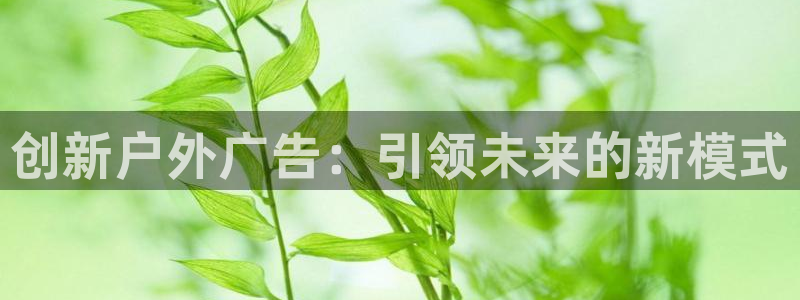 杏宇平台好吗：创新户外广告：引领未来的新模式