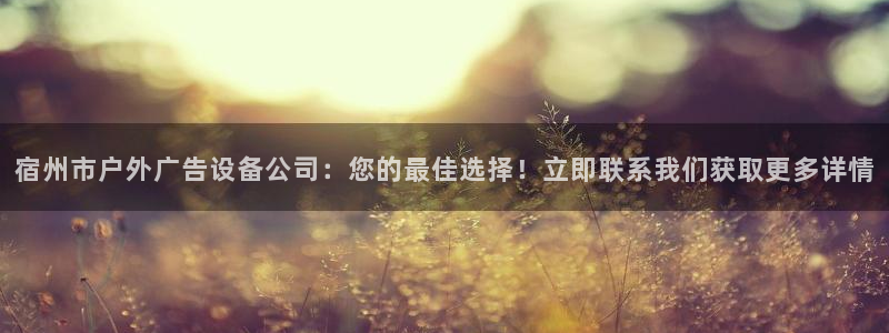 杏宇平台是什么：宿州市户外广告设备公司：