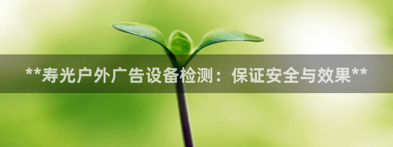 杏宇平台代理怎么样赚钱：**寿光户外广告设备检测：保证安全与效果**