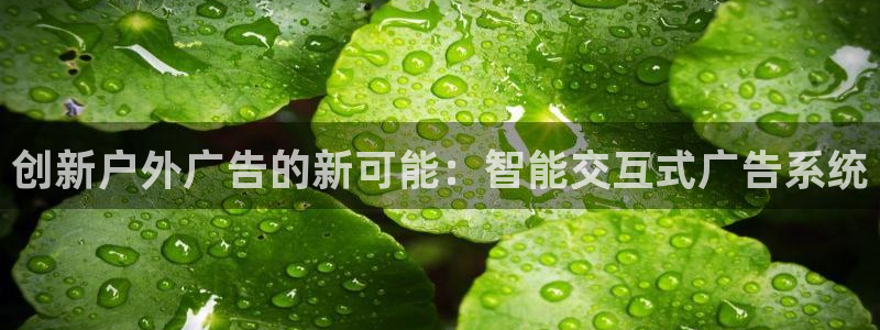 杏宇官方平台官网入口：创新户外广告的新可能：智能交互式广告系统