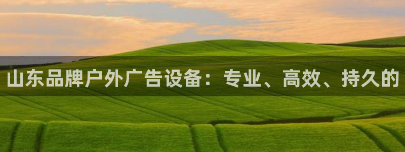 杏宇平台代理多少钱一次：山东品牌户外广告设备：专业、高效、持久的