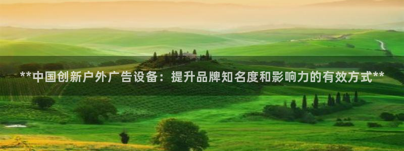杏宇官方平台官网入口：**中国创新户外广告设备：提升品牌知名度和影响力的有效方式**