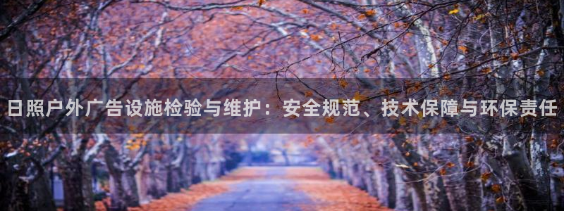 杏宇平台注册登录：日照户外广告设施检验与维护：安全规范、技术保障与环保责任